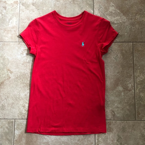 Polo Ralph Lauren Tops - Polo Ralph Lauren Red Crew Neck Tee